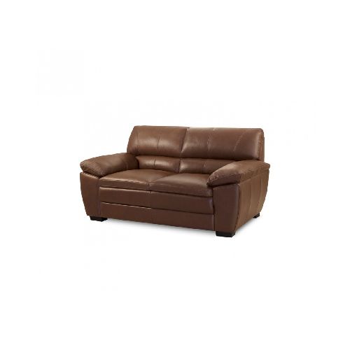 Sillón 100% Cuero - 2 Cuerpos Premium - Caramelo — Rustico Hogar