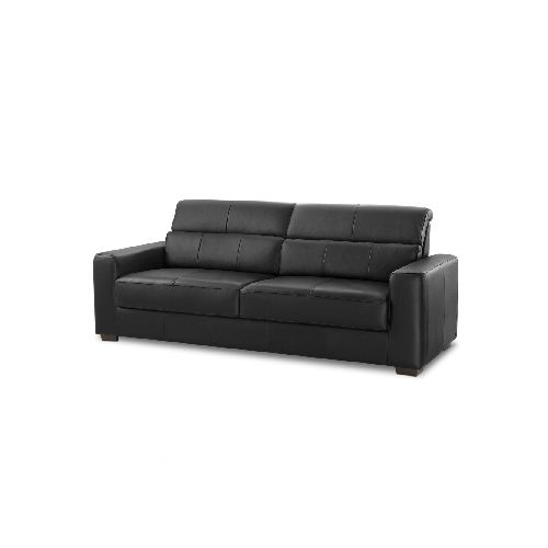 Sillón 100% Cuero - 3 Cuerpos - Sublime - Negro — Rustico Hogar