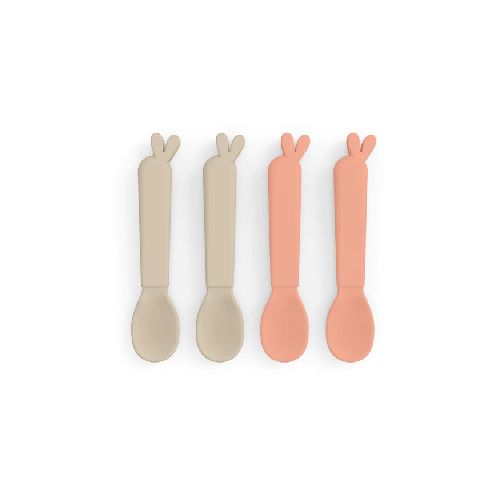 Alimentación / Cubiertos Done by deer Kiddish spoon 4-pack Lalee Sand/Coral