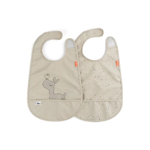 Alimentación / Baberos Done by Deer Bib w/velcro 2-pack Lalee Sand