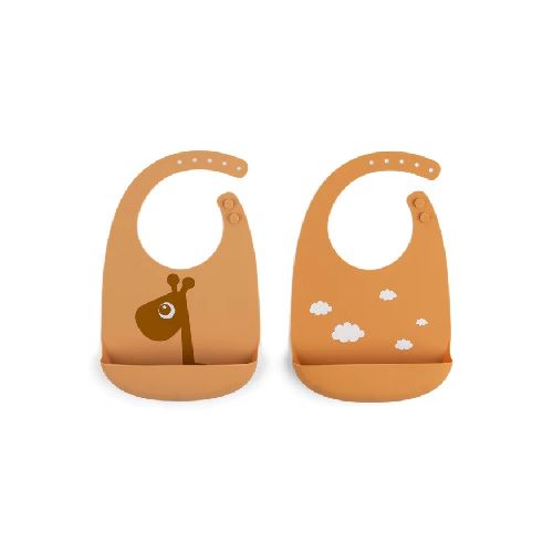 Alimentación / Baberos Done by Deer Silicone bib 2-pack Raffi Mustard