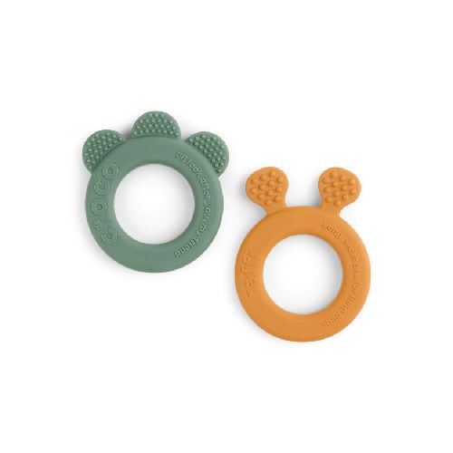 Juguetes / Mordillos | Sonajeros DoneByDeer Mordillo 2-pack Deer friends Mustard/Green