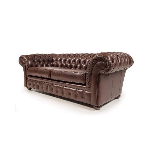 Sofá Chesterfield Divo - Cuero Natural - 2,5 cuerpos - A fabricar — NYR Uruguay