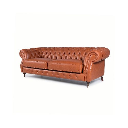 Sofá Chesterfield Luxor - Cuero Advanced - 3 cuerpos - Terracota - (Preventa) — NYR Uruguay