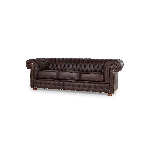 Sofá Chesterfield Novo - Cuero Advanced - 3 cuerpos - Havana - (Preventa) — NYR Uruguay