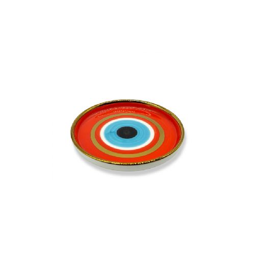 Plato Ceramica Ojo Turco Rojo  