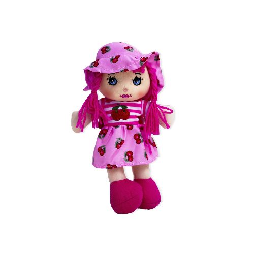 Muñeca de Tela Frutas 35 cm Fucsia- Juguete Suave y Atractivo  