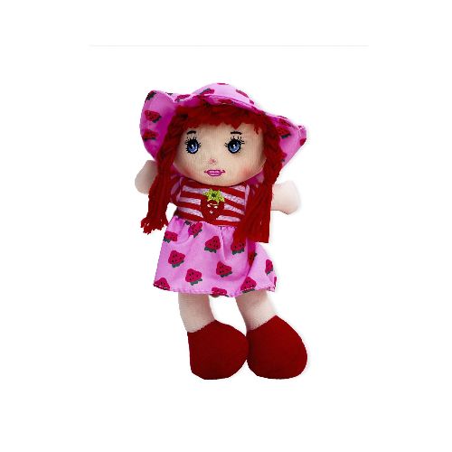 Muñeca de Tela Frutas 35 cm Roja - Juguete Suave y Atractivo  