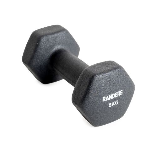 Mancuerna 5KG Revestida De Neopreno Negro — Randers