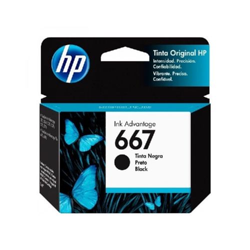 Cartucho de Tinta HP 667 Negro 120 Páginas  