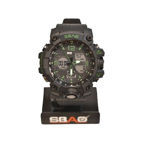 Reloj Deportivo de Pulsera con Pantalla Luz Led para Hombre - Verde