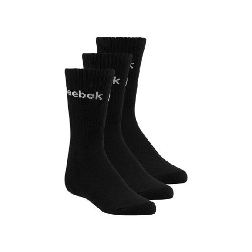 Medias Deportivas Unisex Altas Reebok Crew Sock Pack X3 - Negro