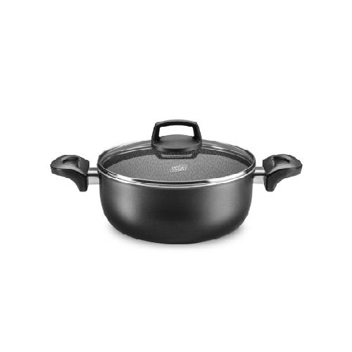 Cacerola Olla Antiadherente Ø26cm con Tapa Vidrio Supra MTA - Grafito