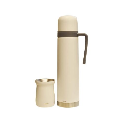 Combo Comet Acero Inox Termo 750Ml Manija Fija + Mate 160Ml - Blanco