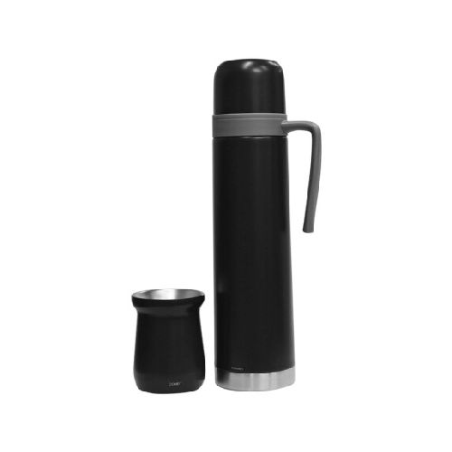 Combo Comet Acero Inox Termo 750Ml Manija Fija + Mate 160Ml - Negro