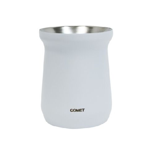 Mate Acero Inoxidable Doble Pared 260ml Comet Colores Lisos - Blanco