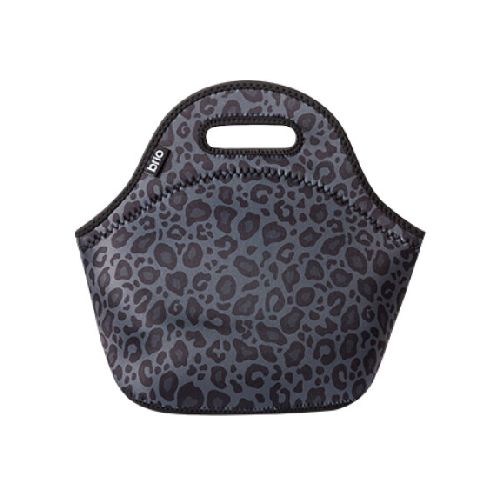 Lunchera de Neopreno Brio Bolso Térmico Bebida Comida c/ Asa - Animal Print Gris