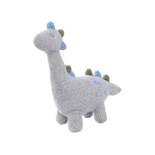 Peluches de Animales Tejidos Crochet c/ Cascabel Bebés Niños - Dinosaurio