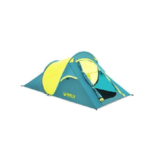 Carpa Autoarmable 2 Personas Pavilo con Bolso para Camping - Verde/amarillo