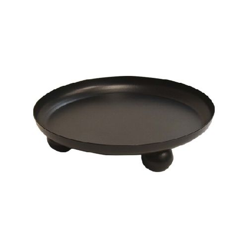 Adorno Plato Decorativo Grande Bajo Orbital en Metal p/ Deco - Negro