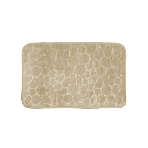 Alfombra Baño Absorbente y Antideslizante Microfibra 45x75Cm - Beige