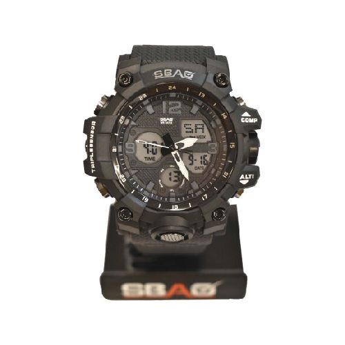 Reloj Deportivo de Pulsera con Pantalla Luz Led para Hombre - Negro