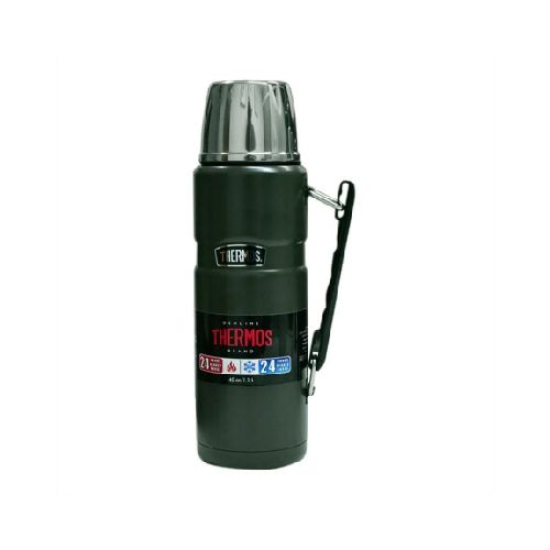 Termo Acero 1.2 Lts Marca Thermos King - Verde Militar