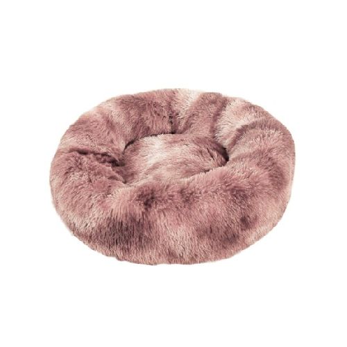 Cama Cucha Puff Redondo 80cm De Felpa P/ Mascotas Perro Gato - Violeta