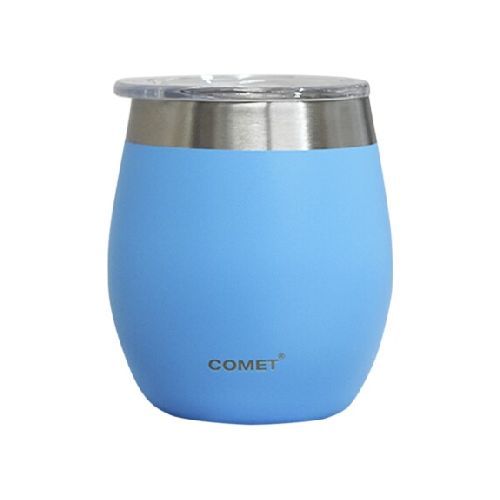 Mate en Acero Inox c/ Tapa Vaso Térmico Bebidas 240ml Comet - Celeste