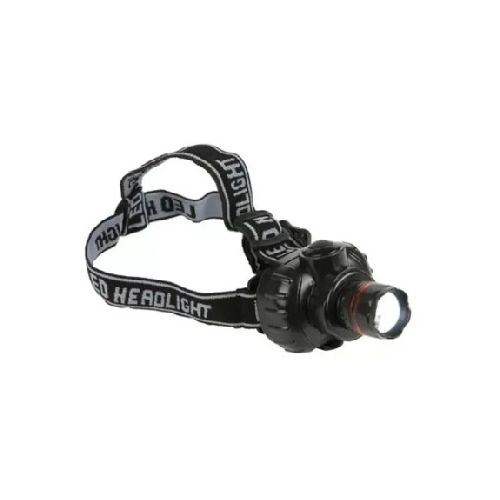 Linterna Minero Led 1w A Pilas Con Zoom Vincha Ajustable Hts - Negro