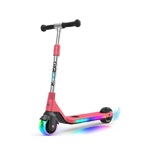 Patineta Monopatín Eléctrico Gyroor H30 con Luces para Niños - Rosa