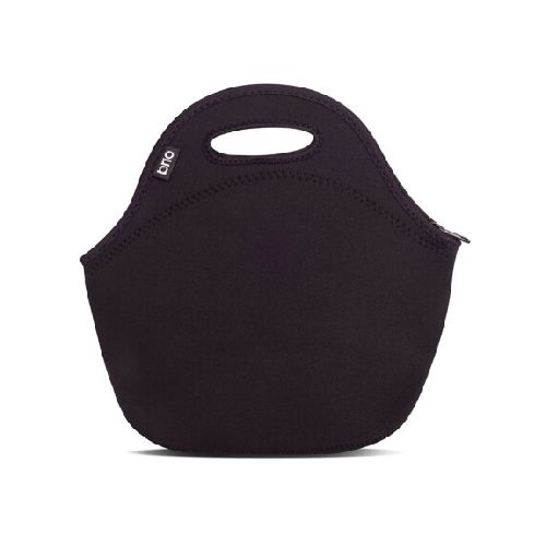 Lunchera de Neopreno Brio Bolso Térmico Bebida Comida c/ Asa - Negro Liso