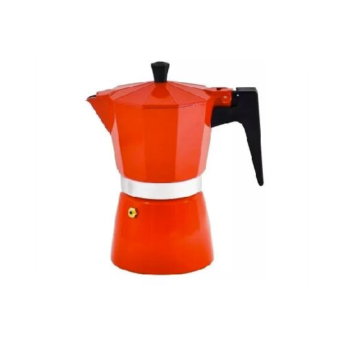 Cafetera Italiana De Aluminio 300ml 6 Tazas Hts - Rojo