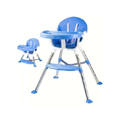 Silla Alta de Comer para Bebé Portable con Altura Ajustable - Azul