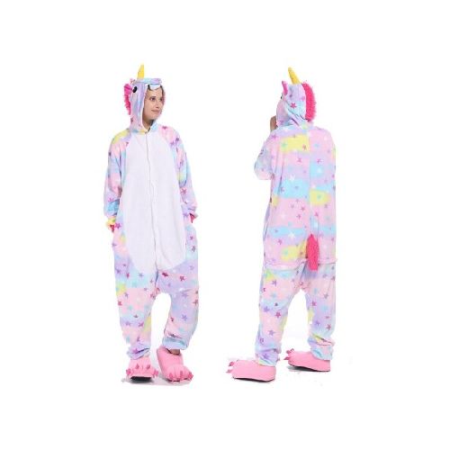 Pijama Entero de Plush Abrigado para Adultos Diseño Unicornio - Multicolor