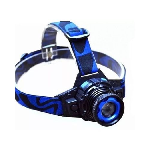 Linterna Minero Led Xp Con Zoom Regulable Incluye Accesorios - Negro/azul