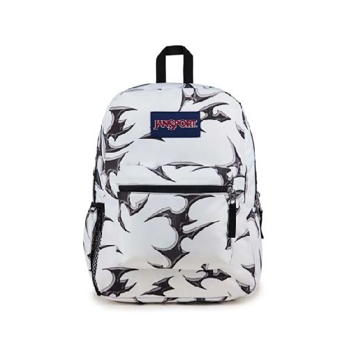 Mochila Escolar Jansport Cross Town Original Unisex Urbana - Cyber Silver White