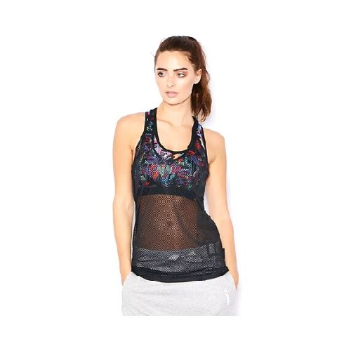 Musculosa Reebok Para Mujer C Mesh Tank Deportes Yoga Danza - Negro