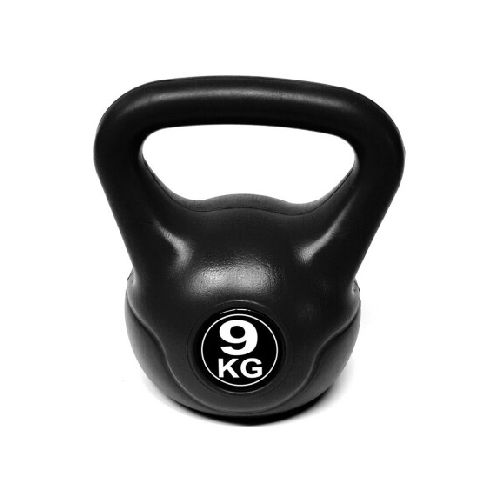 Pesa Rusa Kettlebell 9kg Recubierta Pvc - Negro