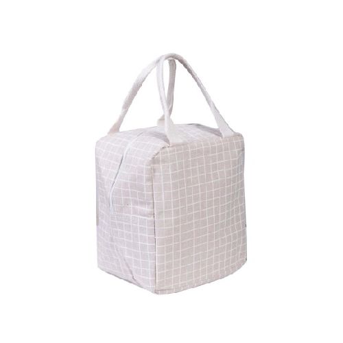 Lunchera Bolso Térmico Conservador Comida y Bebidas con Asas - Beige