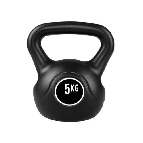 Pesa Rusa Kettlebell 5kg Recubierta Pvc - Negro