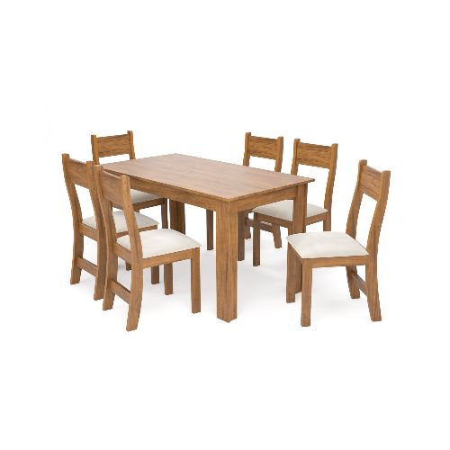 Juego De Comedor 6 Sillas Mesa Mdp