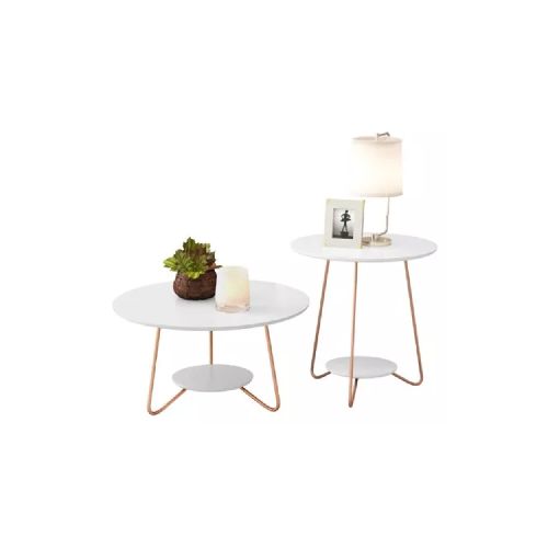 Mesa De Living Mesa Lateral Ratona Linea Retro Blanco