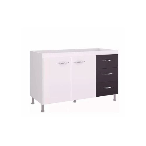 Bajo Mesada Mueble Cocina 2 Puertas 3 Cajones Bw3