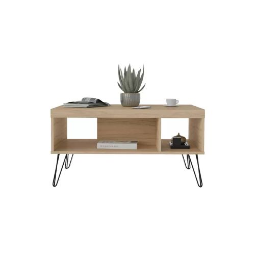 Mesa De Living Mesa Ratona Diseño Elegante Moderno Marron