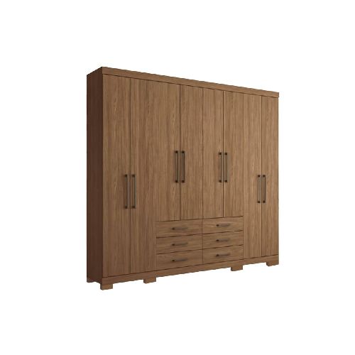 Ropero Placard 8 Puertas 6 Cajones Dormitorio Master Jatoba