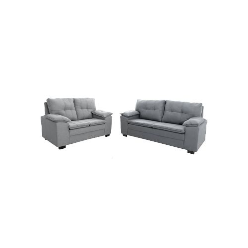 Juego De Living Sillón 3+2 Cuerpos Tapizado Tela Chenille