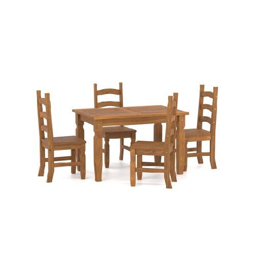 Juego de Comedor 4 Sillas Línea Naturale - Roble