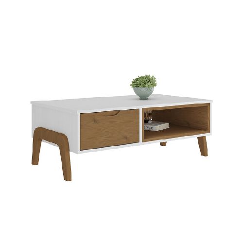 Mesa de living Linea Veneza - Blanco/Miel