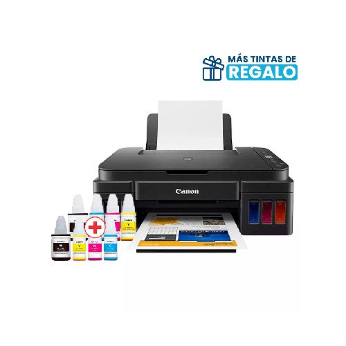 Impresora Multifunción Canon G3110 Sistema Continuo Wifi con tinta Incluidas + pack de tintas